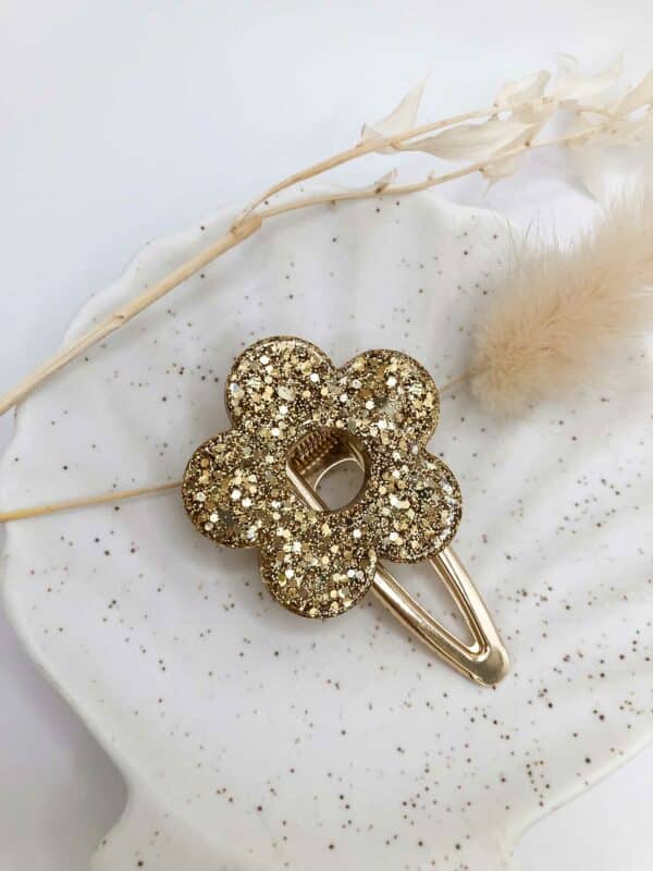 Barrette Fleur - Dorée