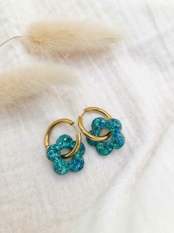 Créoles Oia - Turquoise
