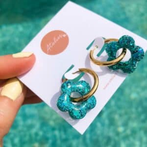 Créoles Oia - Turquoise – Image 2