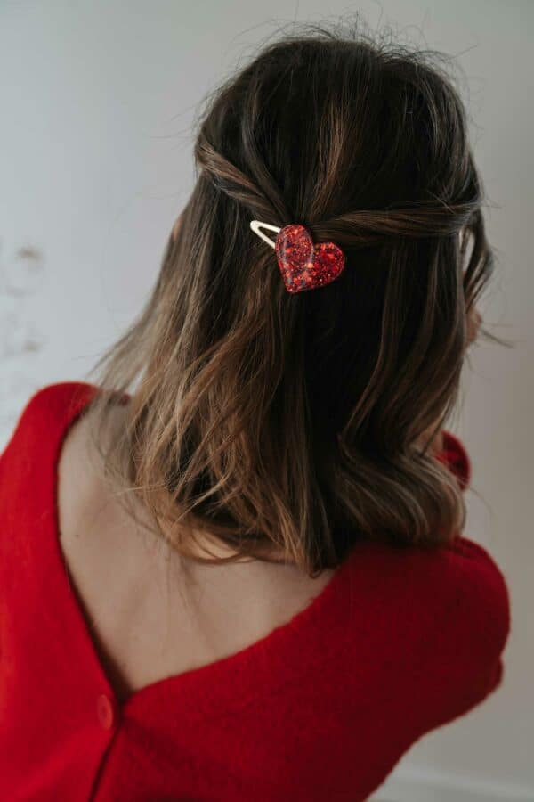 Barrette Coeur - Rouge