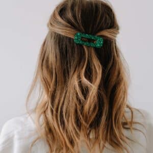 Barrette résine - Sauge