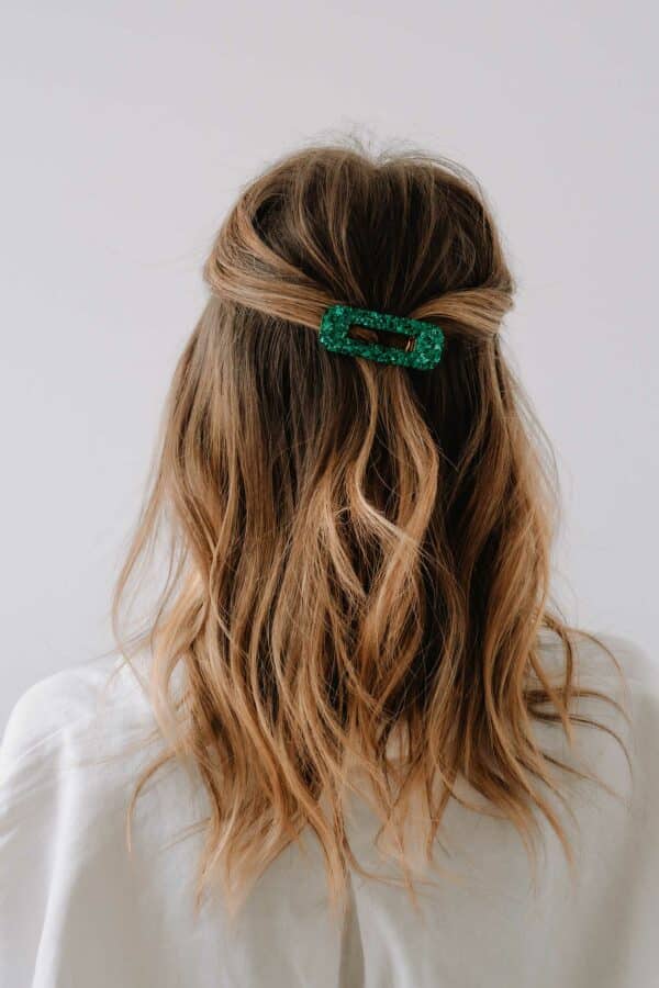 Barrette résine - Sauge